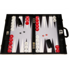 Backgammonspel Proffs XL Wycliffe Brothers I svart-grå