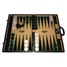 Backgammon set XXL Popular Beige 50 mm Stones
