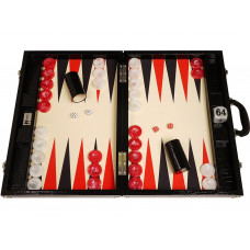 Backgammonspel Proffs XL Wycliffe Brothers I svart-cream