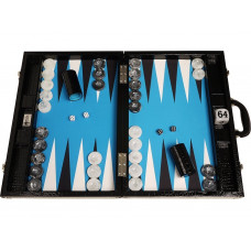 Backgammonspel Proffs XL Wycliffe Brothers I svart-blå