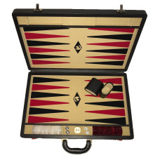 Backgammon-set Popular XL Beige 45 mm bg-pjäser
