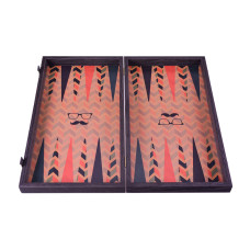 Backgammon komplett set i trä Hipster L
