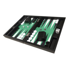 Silverman & Co Smooth  backgammon I svart - grönt