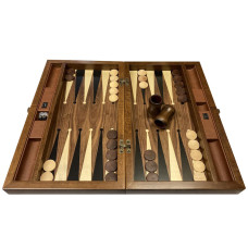 Backgammon komplett set i valnöt Kayra L