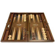 Backgammon komplett set i valnöt Tengri L