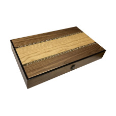 Backgammon komplett set i valnöt Umay L