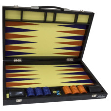 Backgammon-set Dynamis i trä, läder and filt