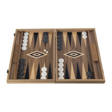 Backgammon komplett set i valnöt Kronos M