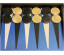 Backgammonspel i svart & blått Popular L för 40 mm bg-pjäser