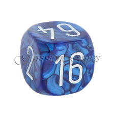 Doubling Cube Marbled in Blue 30 mm