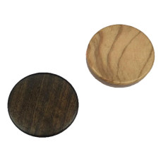 Backgammon Stones made of Olive-wood Diam 37 mm