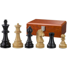 Schackpjäser Ludwig XIV handsnidade i buxbom 110 mm