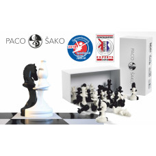 Schackpjäser Solidarity Paco Sako i svart & vitt