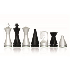 Schackpjäser i modern stil Pyramid Glossy  75 mm