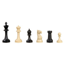 Schackpjäser i plast, Nerva i svart och benvitt KH 95 mm