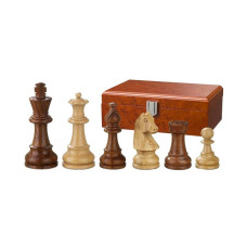 Schackpjäser handsnidade i trä Sigismund 76 mm (2063)