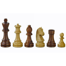 Schackpjäser ARTUS i trä, Handsnidade i  8 storlekar