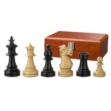 Schackpjäser handsnidade i trä Macrinius 83 mm (2204)