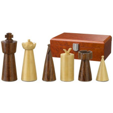 Schackpjäser i modern stil Galba 90 mm