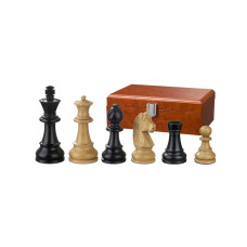 Schackpjäser handsnidade i trä Ludwig XIV 65 mm