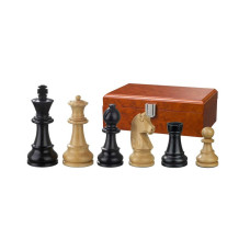 Schackpjäser Ludwig XIV handsnidade i trä 70 mm