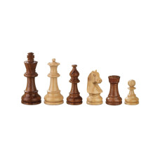 Schackpjäser handsnidade i trä Sigismund 70 mm