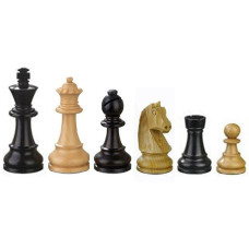 Schackpjäser LUDWIG i trä, Handsnidade i 8 storlekar 60-110 mm