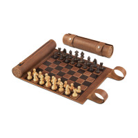 Travel Roll up Chess in nubuck leather COIL