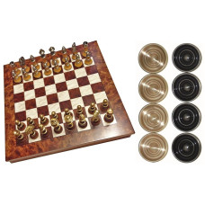 Chess & Draughts Not Foldable XL Elegant